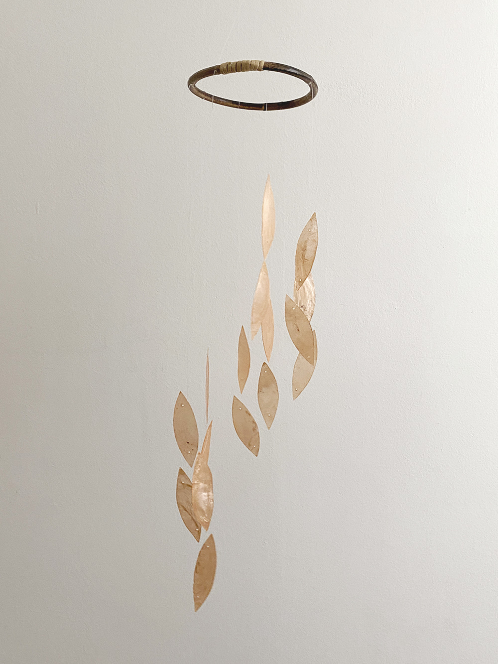 [21USE_0010]뉴욕 버드나무실로폰 자개모빌 DIY-KIT(큰잎)_오렌지(S)