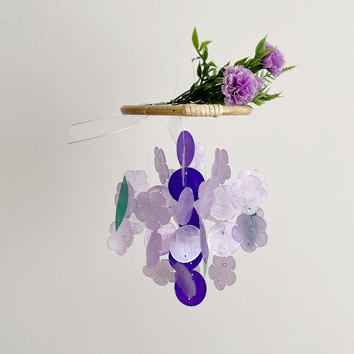 [22USE_0263]오사카 카네이션 젤라또 자개모빌 DIY-KIT(3.5cm)_바이올렛