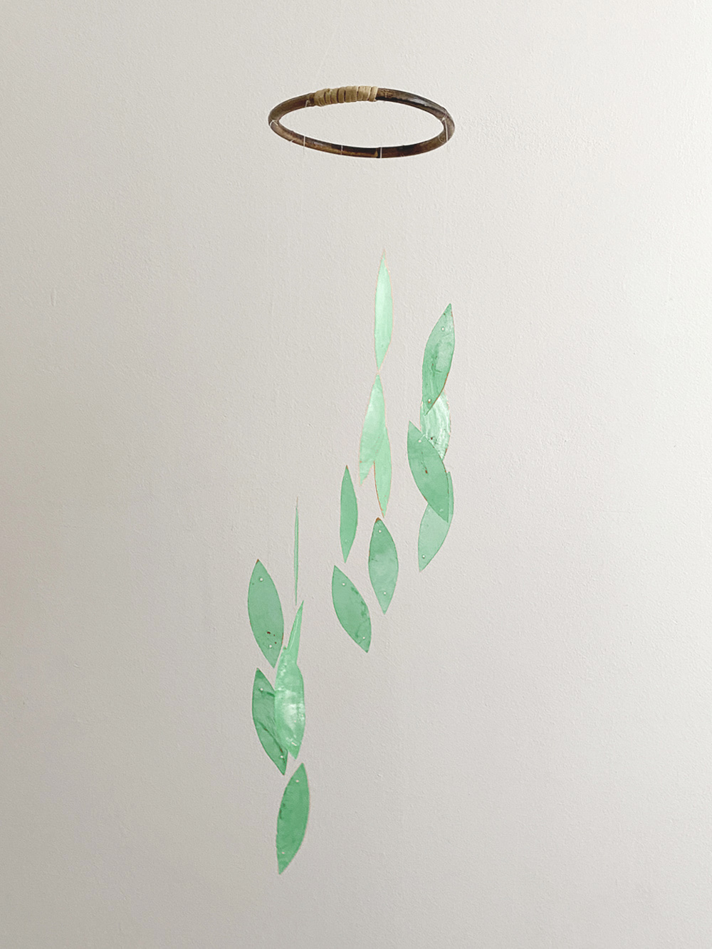 [21USE_0141]뉴욕 버드나무실로폰 자개모빌 DIY-KIT(큰잎)_그린(S)
