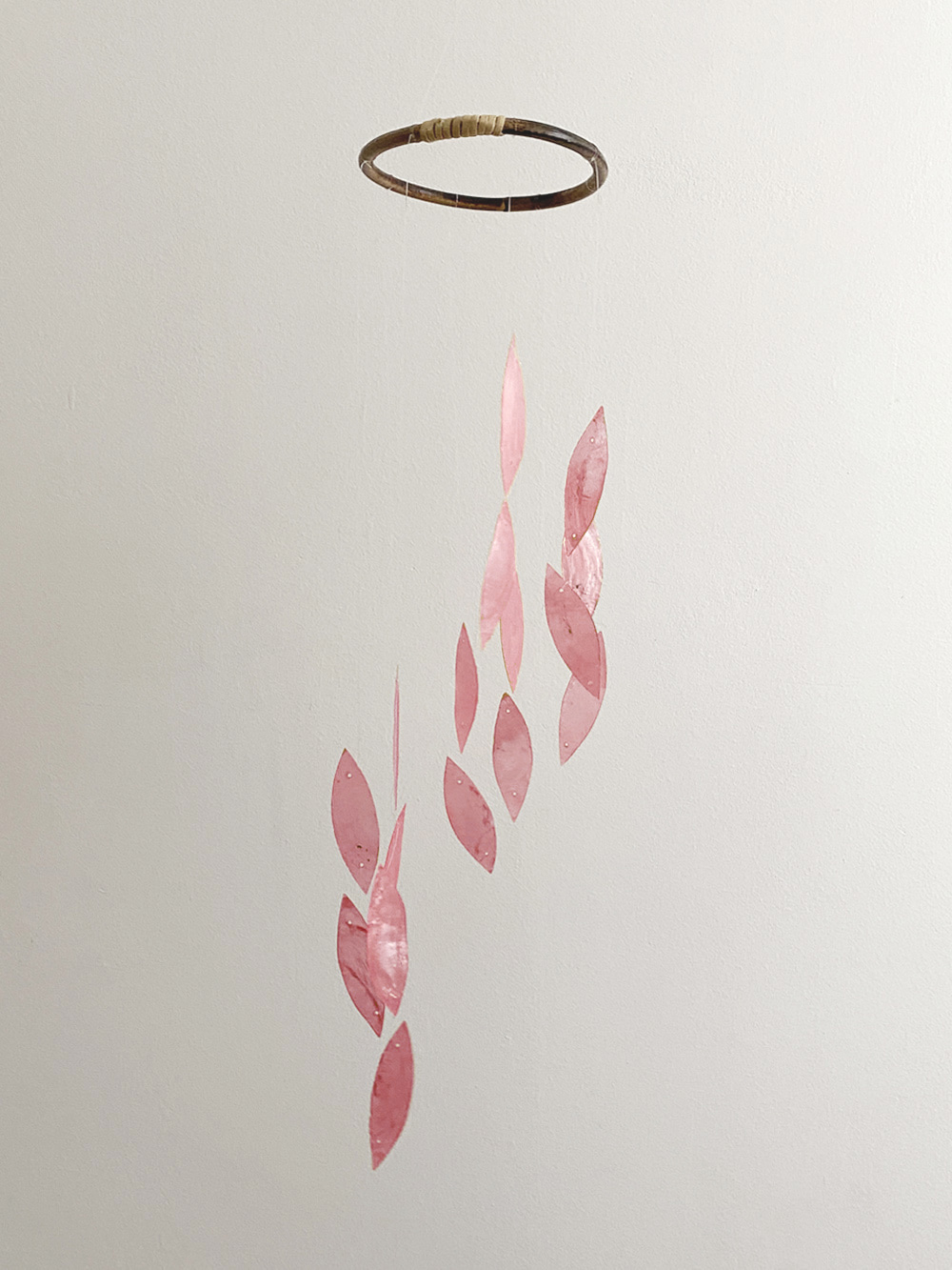 [21USE_0139]뉴욕 버드나무실로폰 자개모빌 DIY-KIT(큰잎)_레드(S)