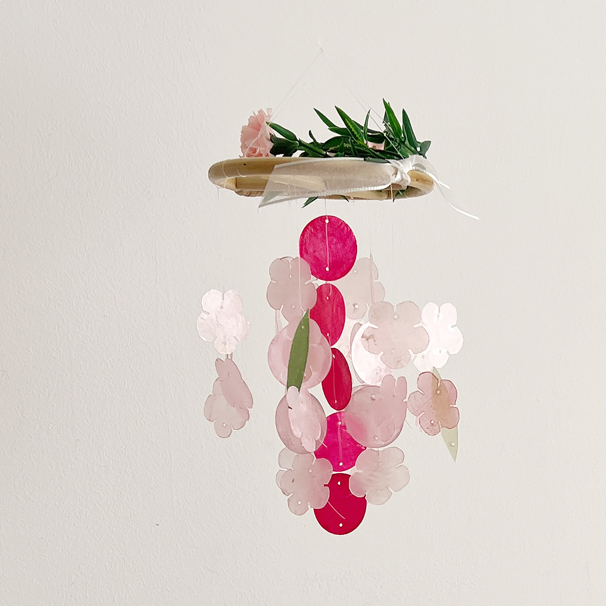 [22USE_0262]오사카 카네이션 젤라또 자개모빌 DIY-KIT(3.5cm)_핑크